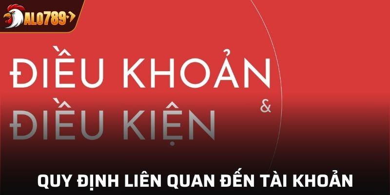 Yêu cầu khi tạo tài khoản