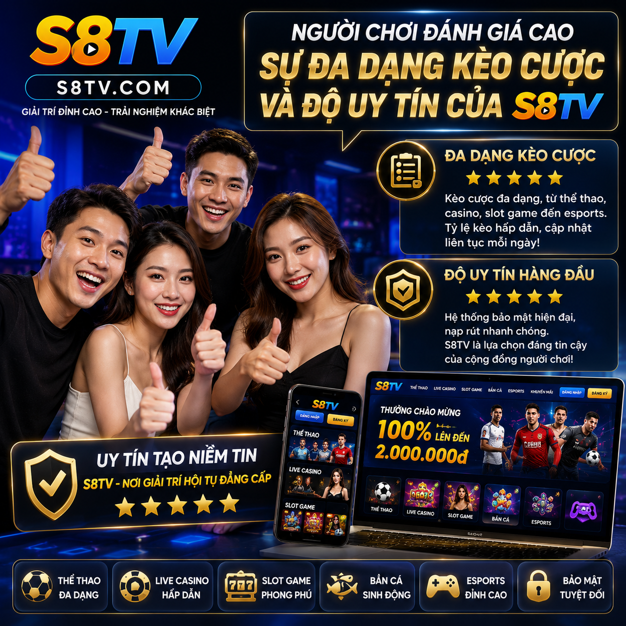 Nguoi choi danh gia S8TV